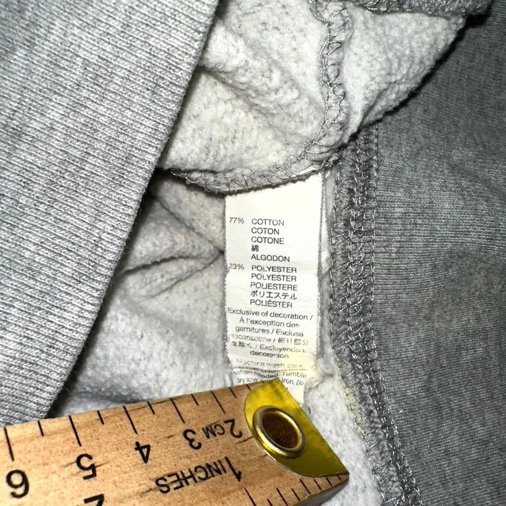 Gap Sweatshirt Kids 3Y Gray Heather Fleece Lined Long Sleeve Embroidered Logo‎